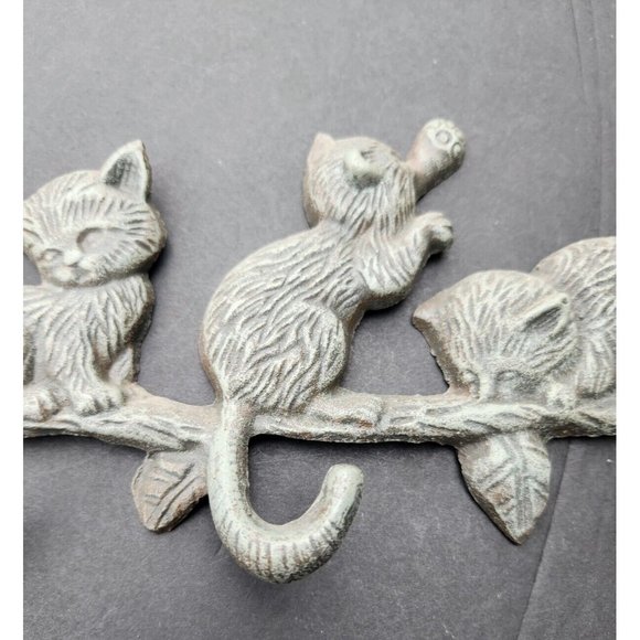 Cats Kittens With 4 Hooks Hangers For Wall Coat Key - Picture 3 of 14